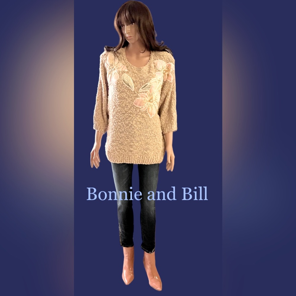Vintage Bonnie and Bill by Holly embroidered sweater. Size Large πΊπΈ - Picture 2 of 5